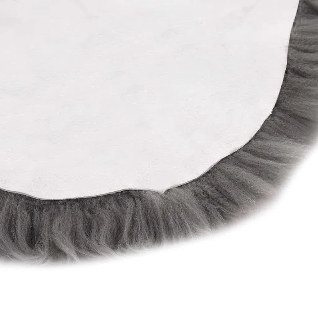 Tapis en peau de mouton - 60 x 90 cm - Gris clair - À poils longs et moelleux - Pour chambre à coucher - Tapis de zone doux - Décoration confortable - En peau d'agneau véritable