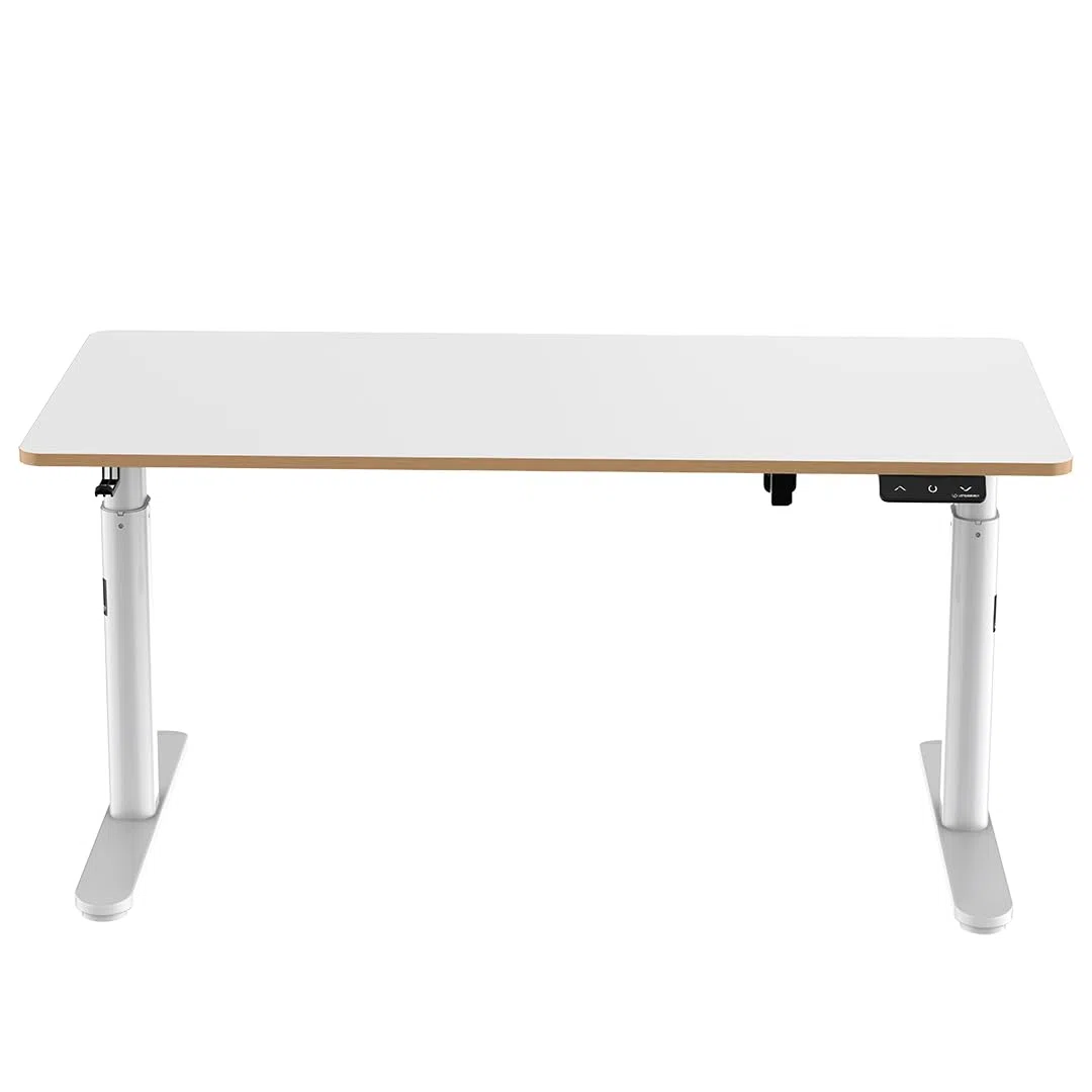Ultradesk - Pulsar Bureau Enfant Électrique Réglable en Hauteur - 120x60x55-81cm - pour 2 Moniteurs - pour Chambre d’Enfant, d’Adolescent - Blanc