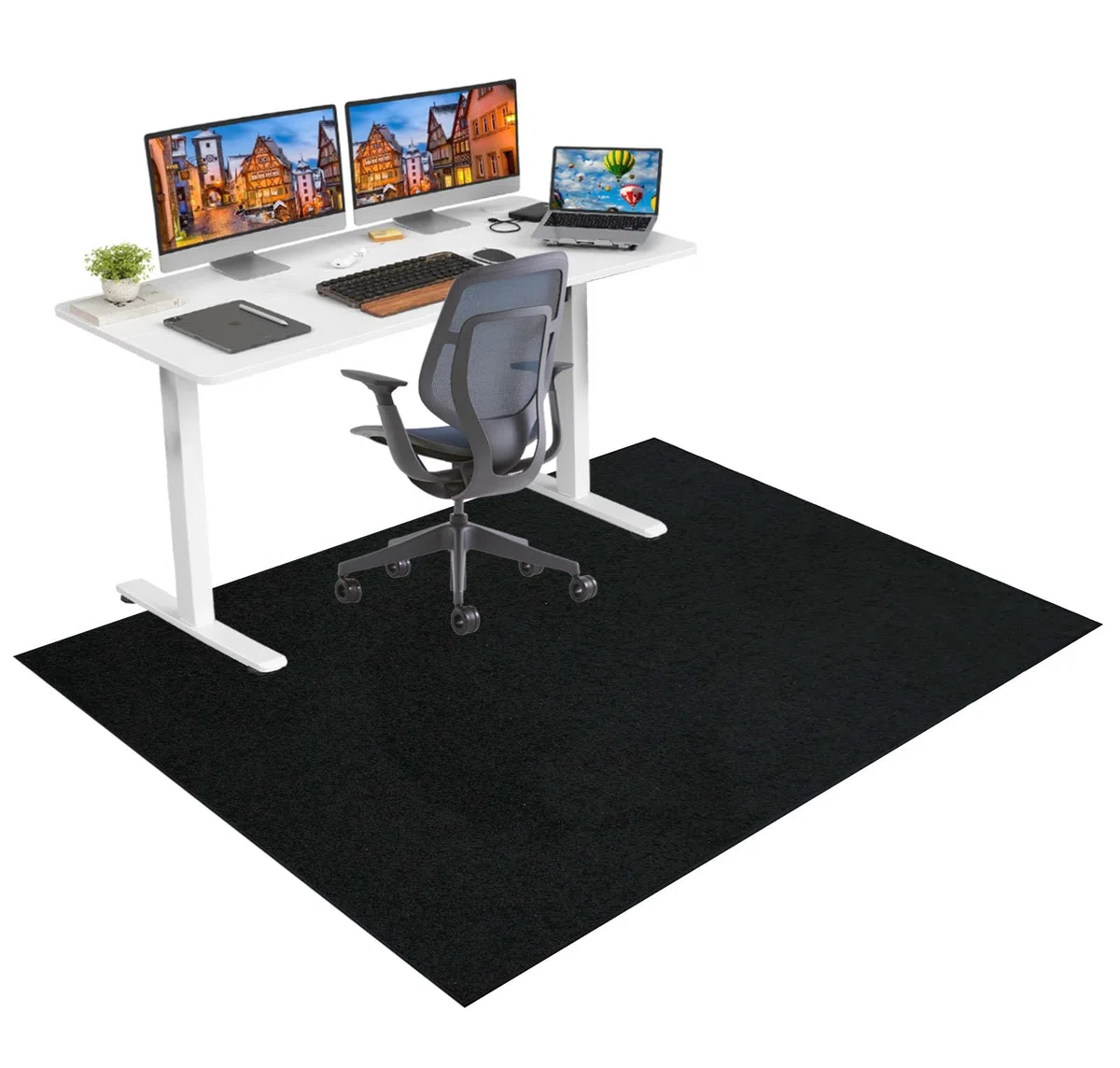 Tapis de Chaise Gaming Tapis de Sol Bureau 180 x 200 cm Tapis Protection de Sol en Bois Dur Tapis de Chaise Roulante Tapis Protège-Sol pour Sols Durs Tapis Gaming Sol pour Parquet et Carrelage