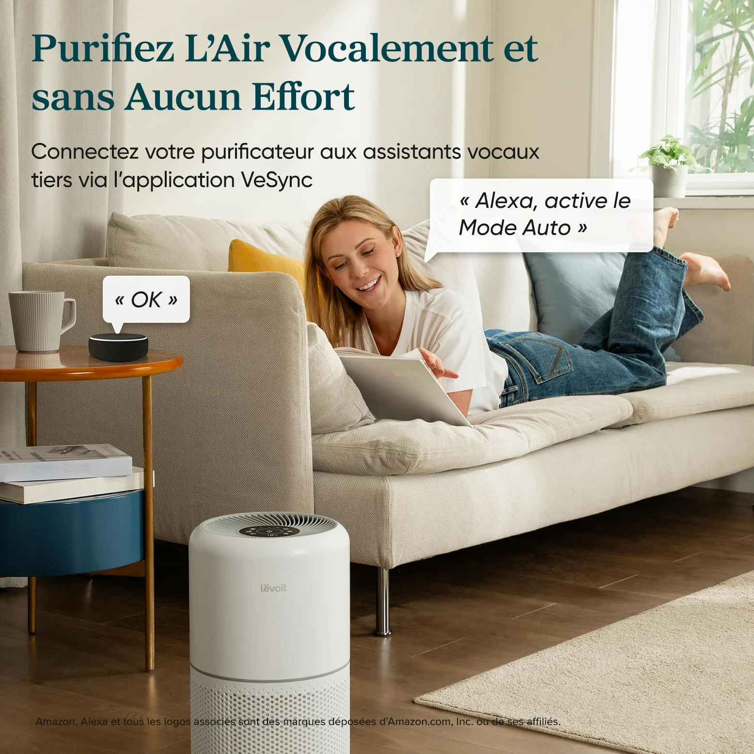 Levoit Core300S Purificateur d'Air CADR240m³/h HEPA Capture contre Allergie