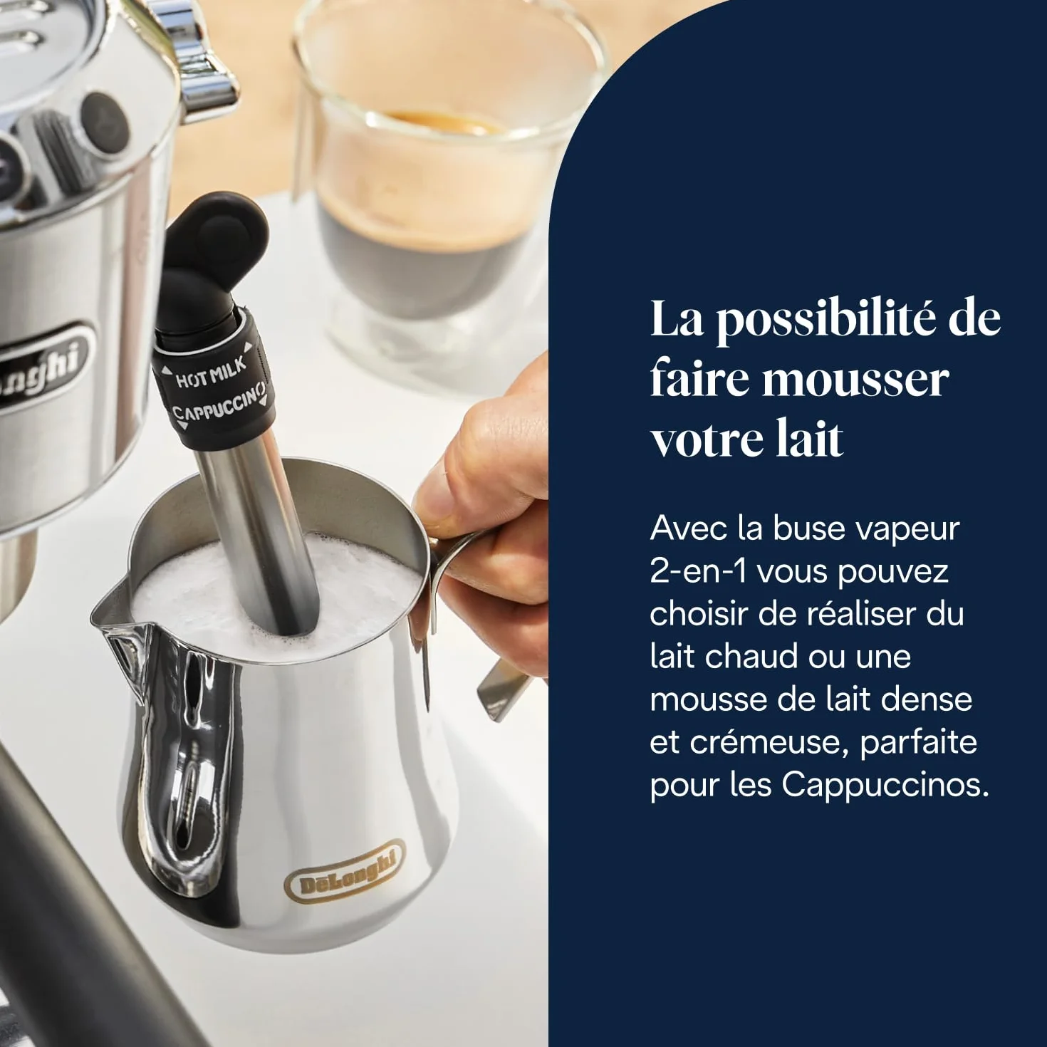 De'Longhi Dedica Style - Machine à Espresso Manuelle Mousseur à Lait Manuel