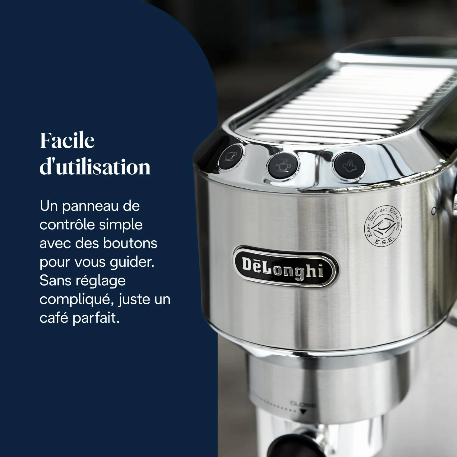 De'Longhi Dedica Style - Machine à Espresso Manuelle Mousseur à Lait Manuel