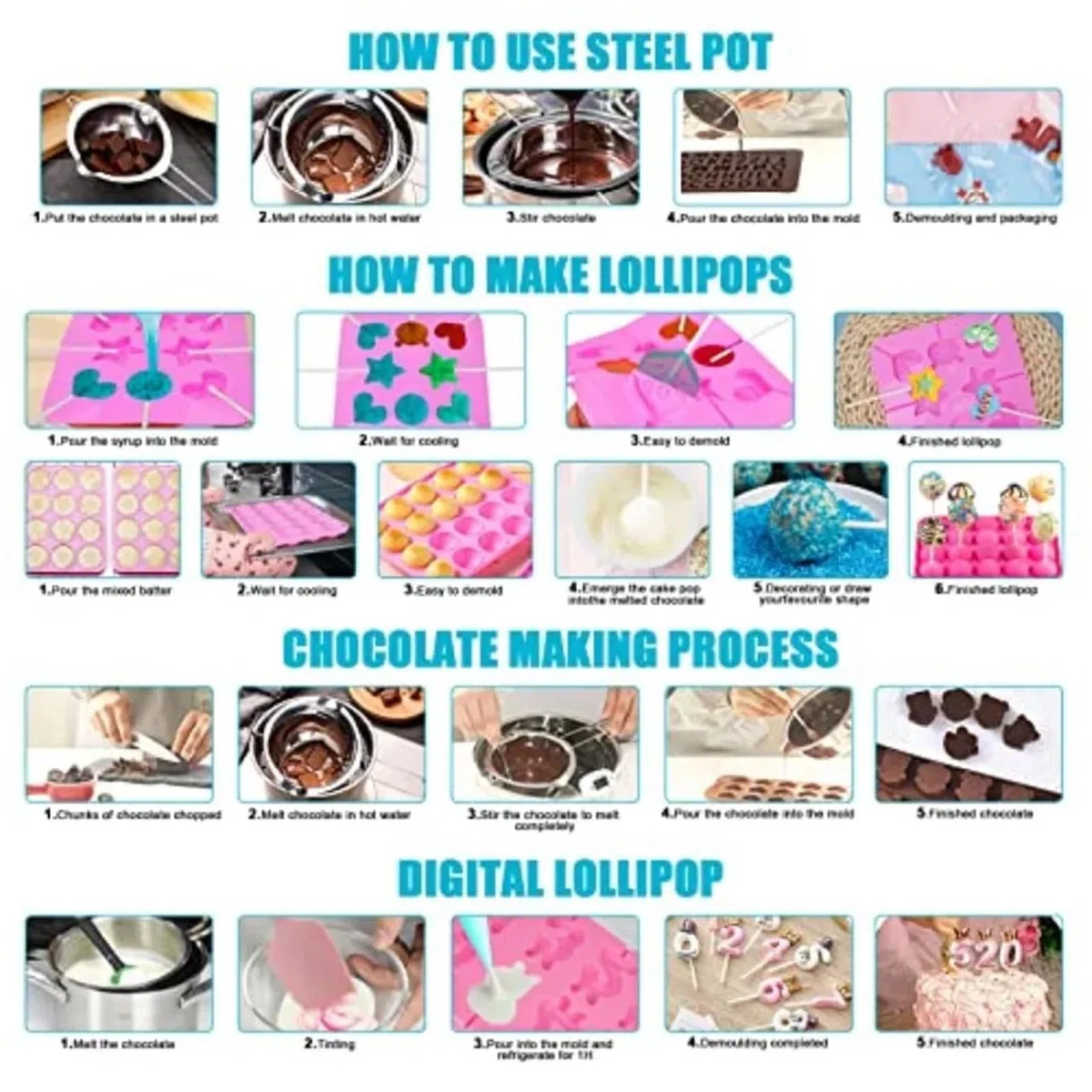 Kit de cuisson Cake Pop 618 pièces