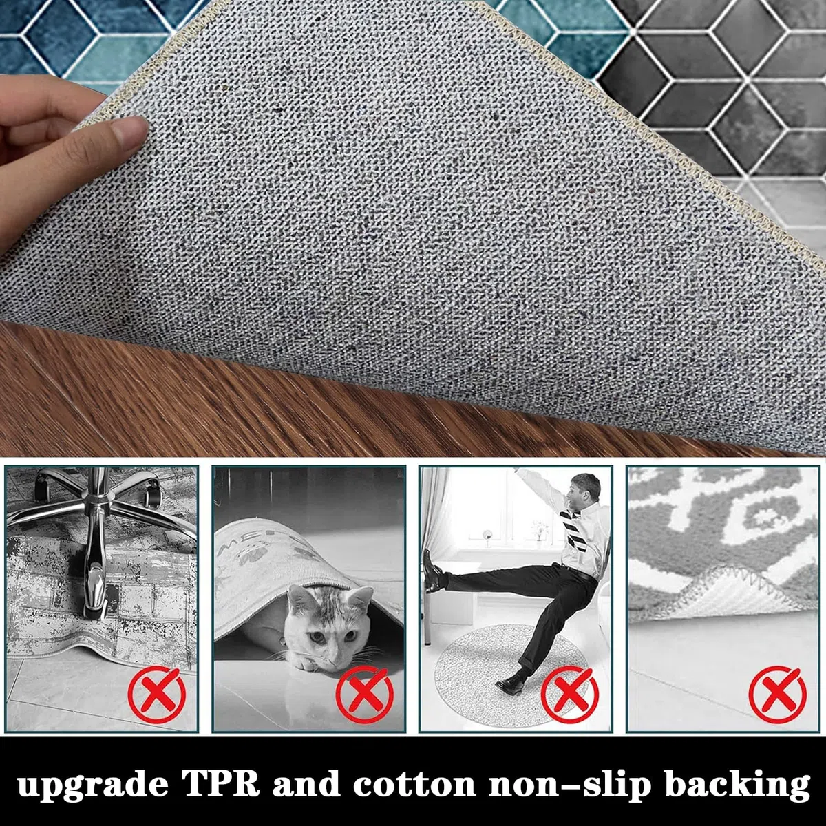 Tapis de Protection pour Chaise de Bureau, Tapis Gaming Sol, 180 x 200 cm Tapis sous Chaise Bureau pour parquet, sols durs, Fauteuils de Gaming, Tapis pour Chaise de Bureau, Tapis de Sol Gamer