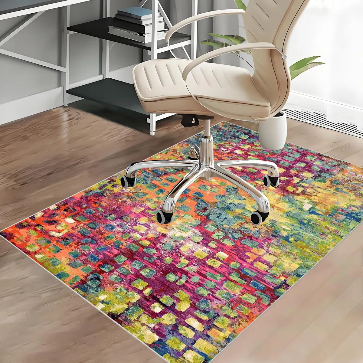 Tapis Chaise de Bureau Antidérapant, Tapis Protège-Sol pour Chaise à roulettes, Tapis de Sol Gaming pour Parquet et Sols Durs, Tapis de sous-Chaise de Bureau, Tapis de Sol pour Fauteuil 180 x 200 cm