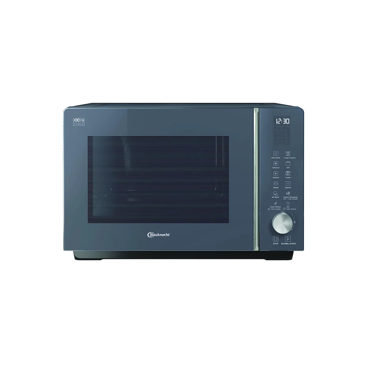 Bauknecht MF 259 SG micro-ondes/espace supplémentaire : break sans plaque rotative/My Menu/Congélateur Crisp/Programmes spéciaux/Fonction vapeur/air chaud/gril à quartz/nettoyage de voiture/cuisson à
