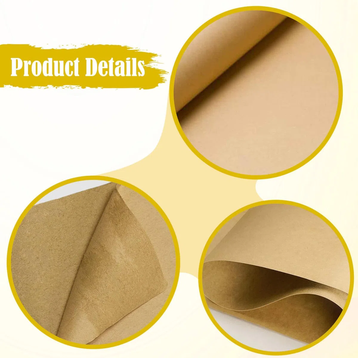 Oshhni Rouleau de papier brun pour emballage cadeau, papier décoratif multi-usage, largeur 31 pouces (79 cm) pour emballer, décorer une table de, 80 G 30 M