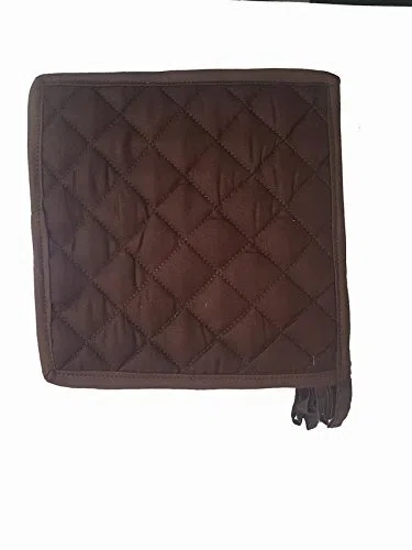 Lot de 20 maniques pour cuisine - Résistantes à la chaleur - 100 % coton - Couleur chocolat - 22,9 x 22,9 cm