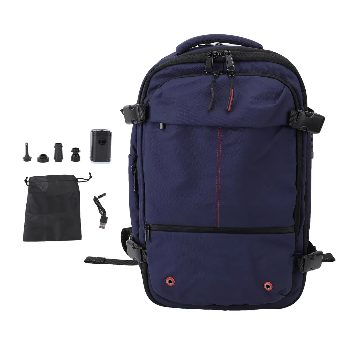 SIXRUN Sac à Dos de Compression Sous Vide, Sac à Dos de Voyage Extensible et étanche avec Organisateur pour Ordinateur Portable de 17 Pouces et Compartiments Multi-secs et Humides