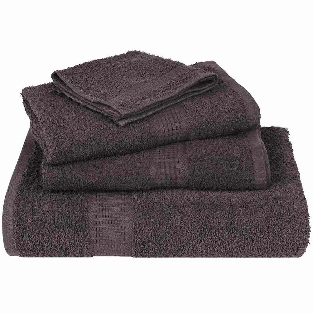 Frog Lot de 2 gants de toilette Anthracite 15 x 21 cm 360 g/m² en coton éponge absorbant, doux, moelleux à séchage rapide pour salle de bain, sauna, sport et bien-être