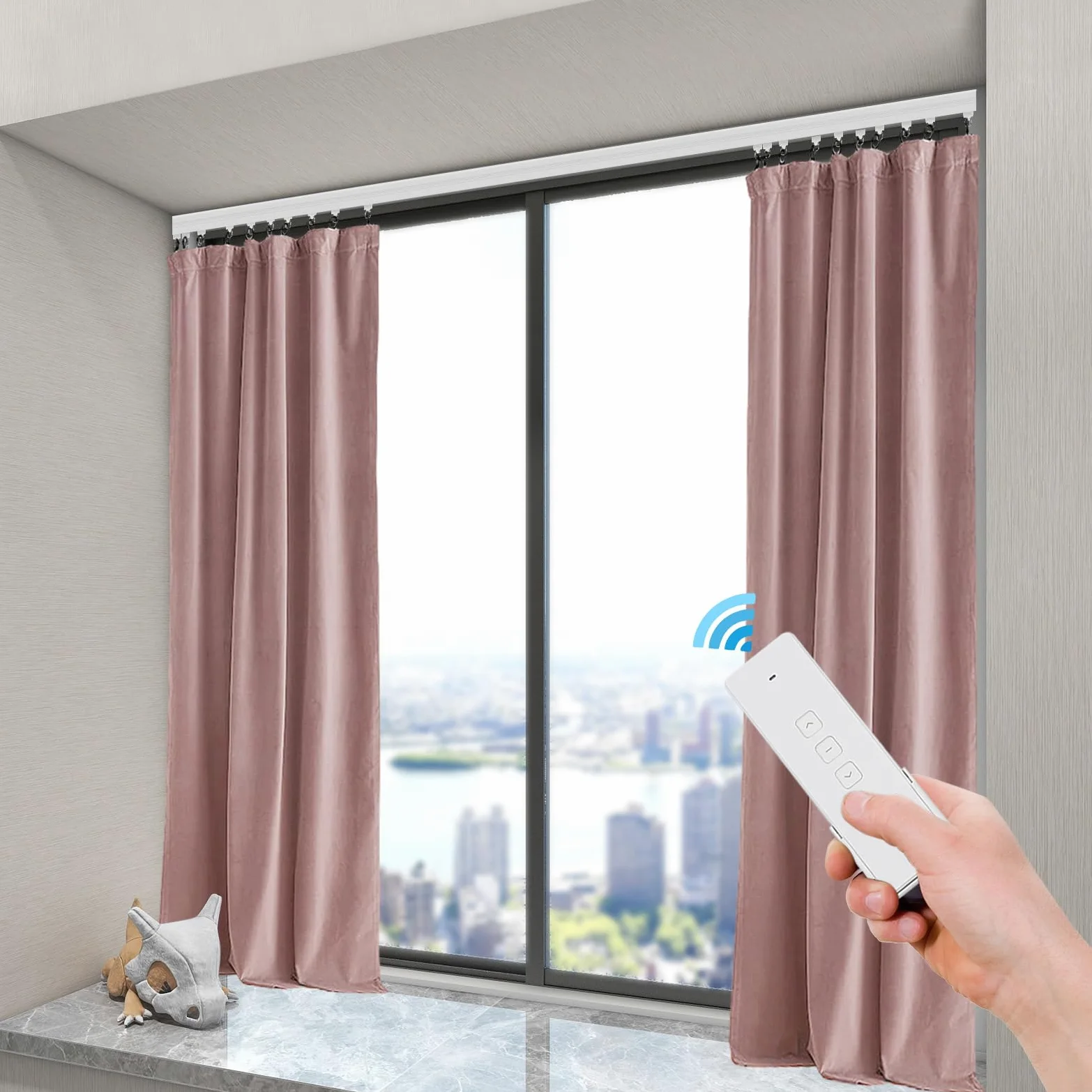 Rail de rideau motorisé, rail de rideau électrique avec rail automatique, système Smart Track Kit Smart Curtains