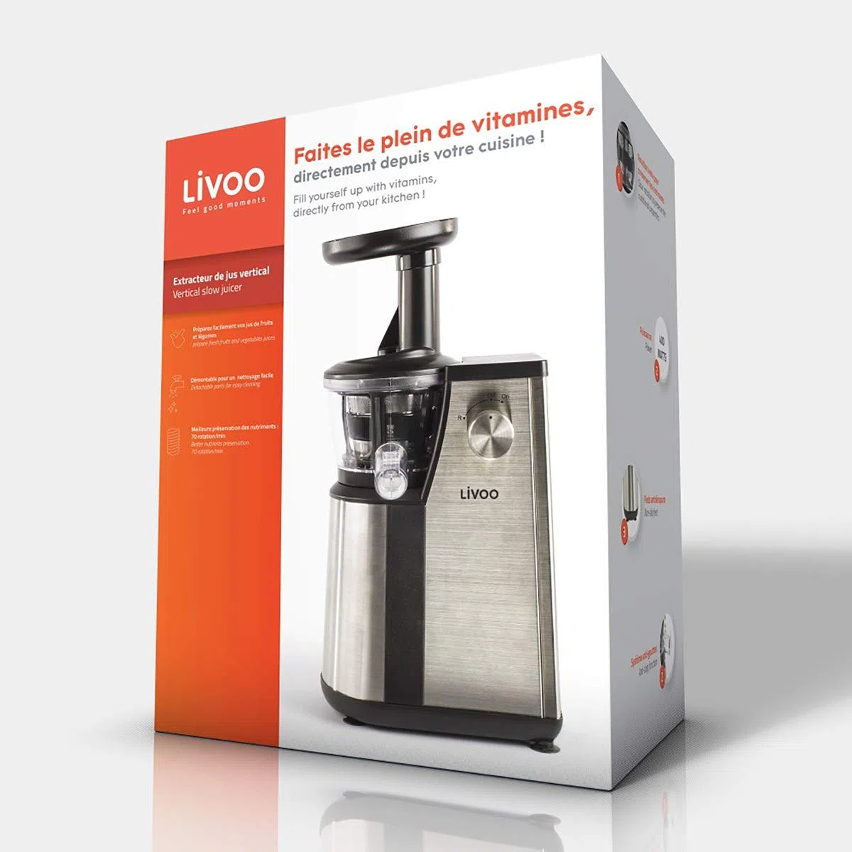 Livoo Extracteur de jus vertical