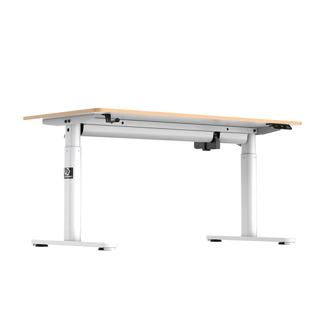 Ultradesk - Pulsar Bureau Enfant Électrique Réglable en Hauteur - 120x60x55-81cm - pour 2 Moniteurs - pour Chambre d’Enfant, d’Adolescent - Blanc