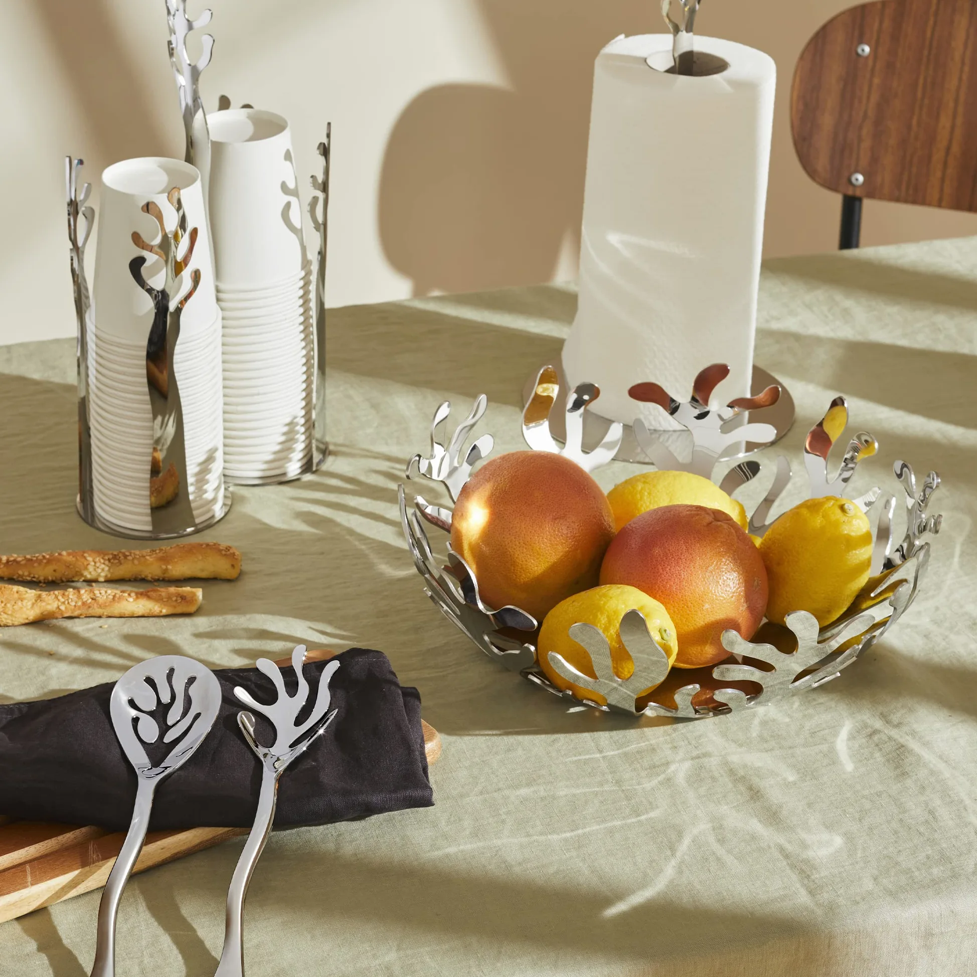 Alessi ESI19 Porte-Gobelets en Carton Acier Inoxydable Argent 18,50 x 9,50 x 33,00 cm
