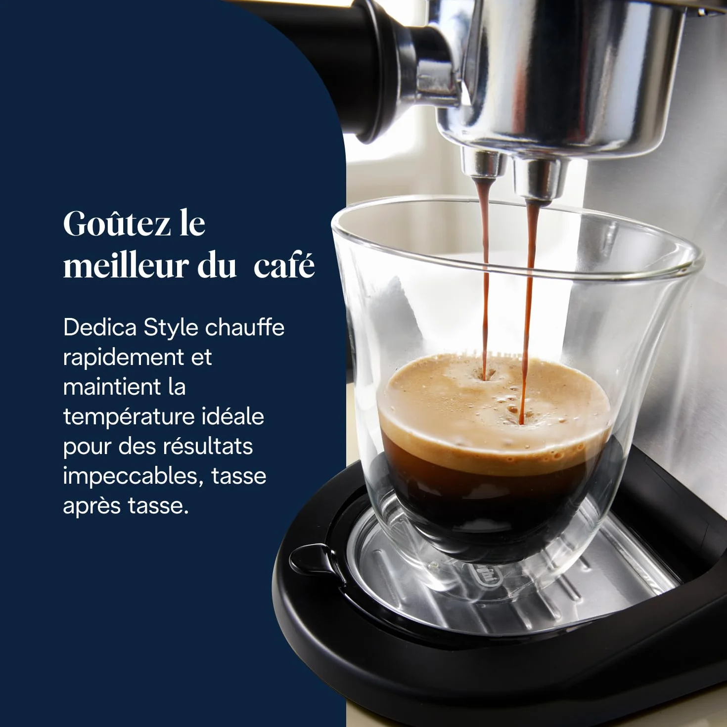 De'Longhi Dedica Style - Machine à Espresso Manuelle Mousseur à Lait Manuel