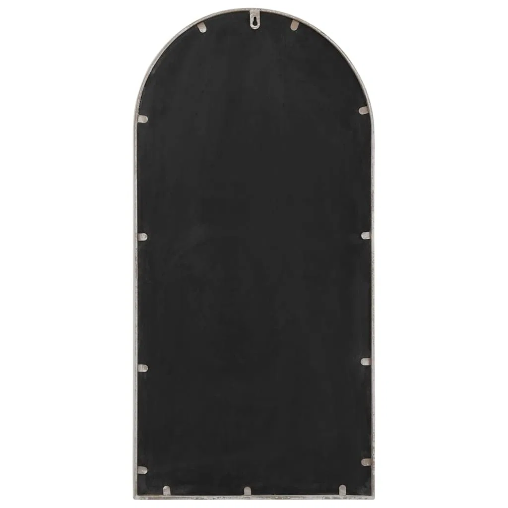 vidaXL Miroir de Jardin Miroir Mural Miroir Suspendu Meuble de Patio Décoratif Terrasse Balcon Extérieur Sable 90x45 cm Fer pour Utilisation